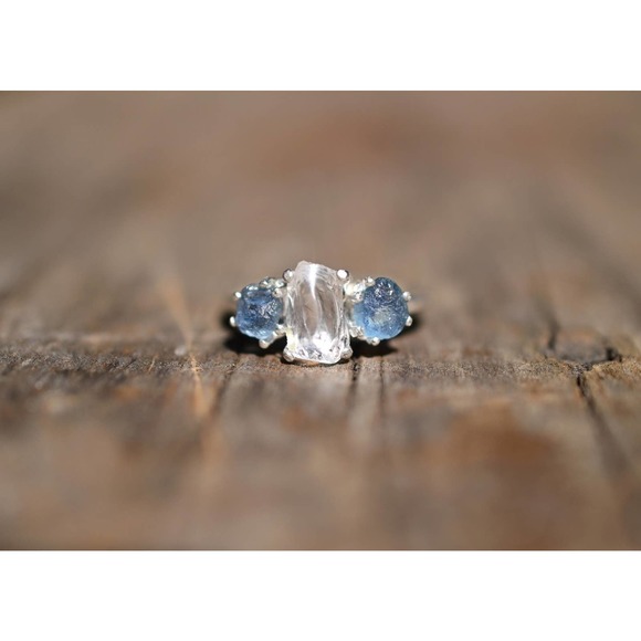 Montana sapphire ring, alternative engagement rings size 3 4 5 6 7 8 9 1… - Picture 1 of 3